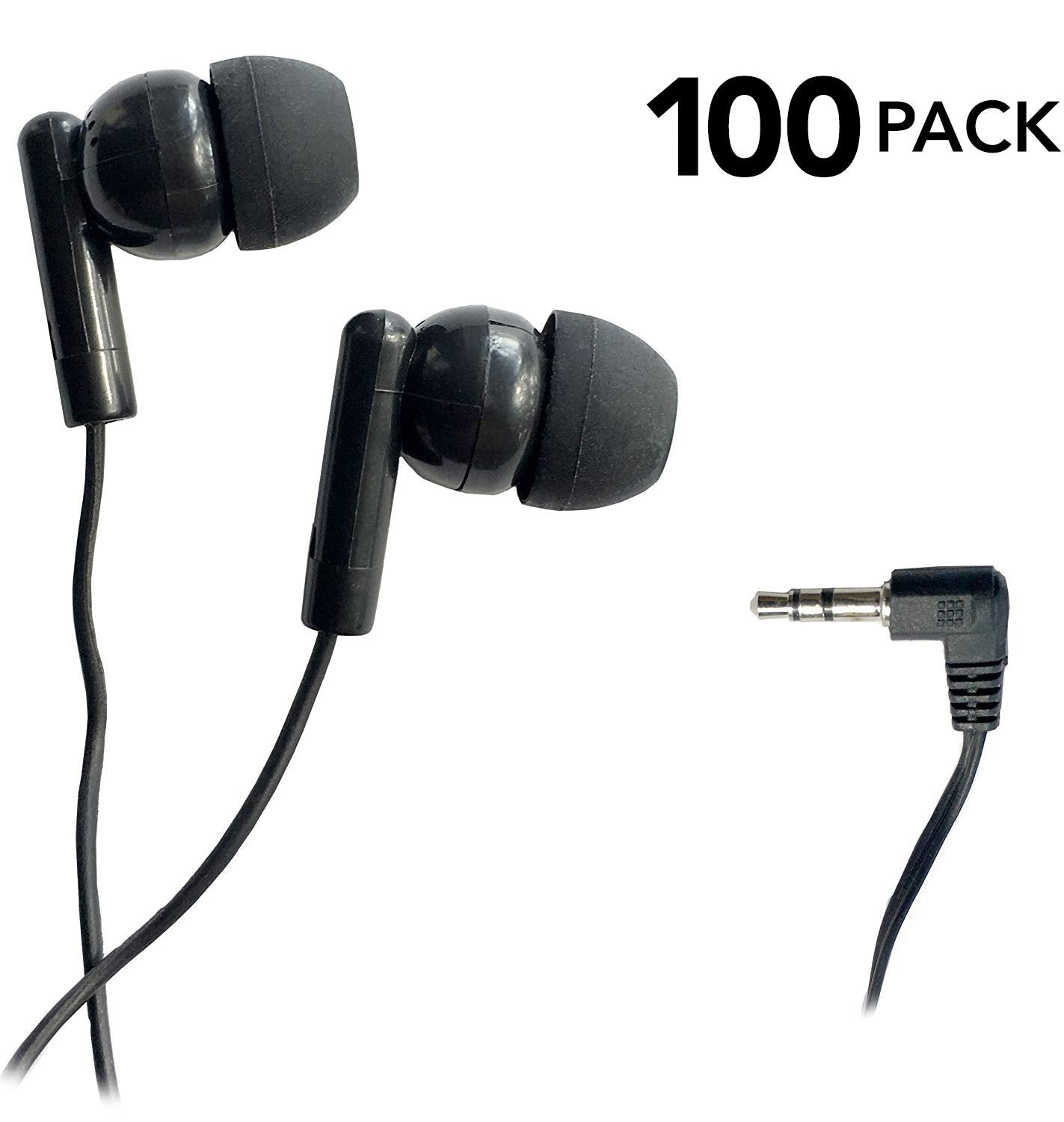 Overview of 100-pack student testing earbuds by SmithOutlet