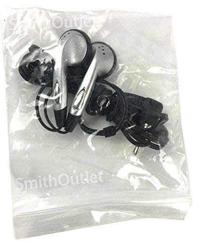 SmithOutlet 500-Pack Bulk Earbuds for Schools, Students, Classrooms - Individually Packaged - 3.5mm Wired Plug - Part SG-ID8-500 - Silver