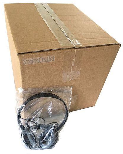 Box Packaging of SmithOutlet 50-Pack Rubber Earpad Stereo Headphones for Easy Distribution