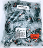 SmithOutlet 100 Pack Orange/Black/Chrome Bulk Earbuds Silicone Tip Headphones